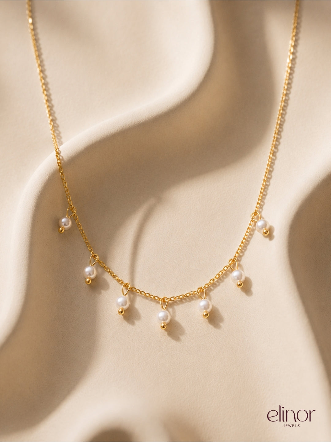 Pearl Drop Necklace - 18k Gold Plated