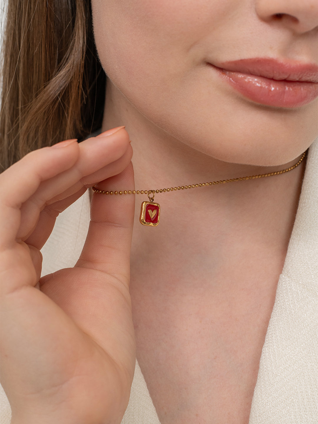 Carmine Necklace - 18k Gold Plated image 3