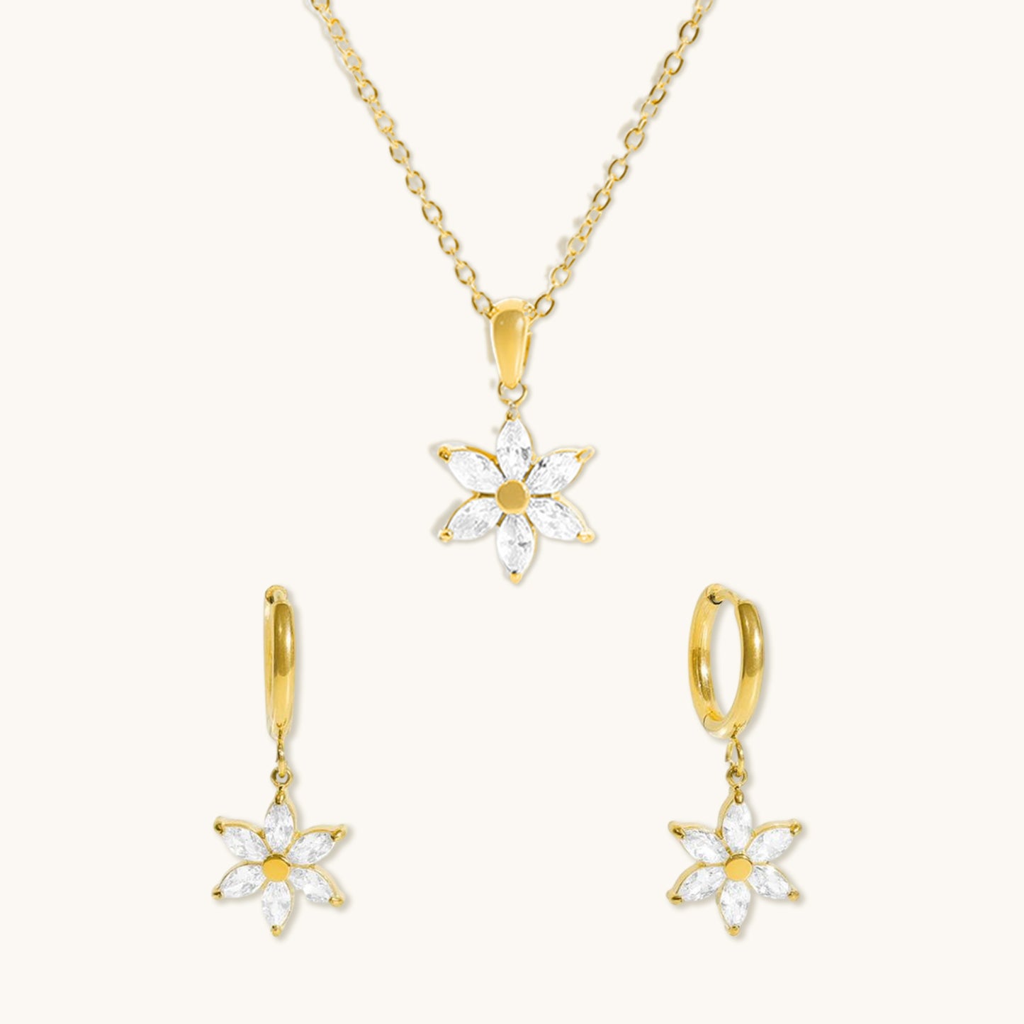 Juidith Necklace and Juidith Huggies Combo Set - Special Value Offer