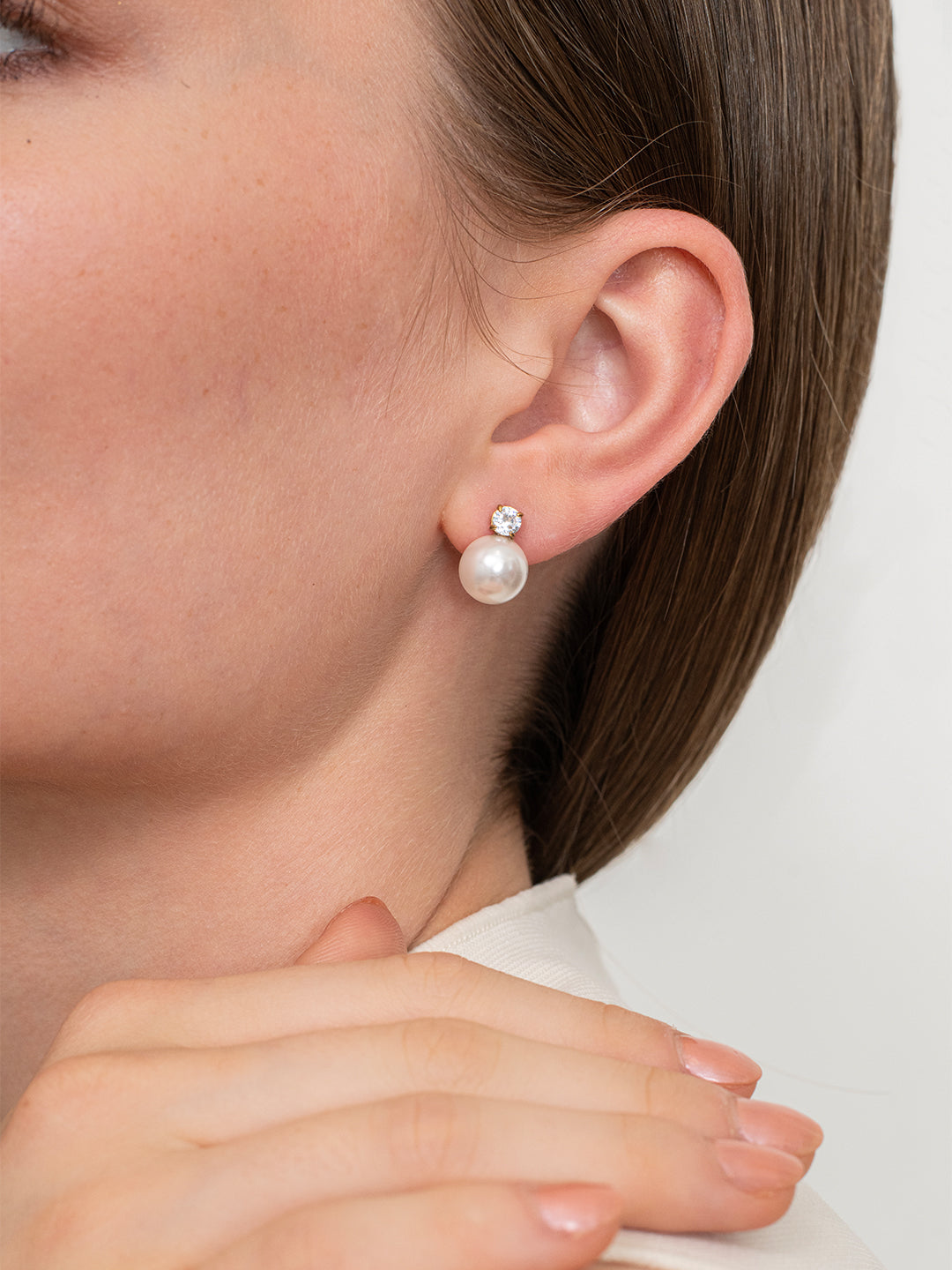 Soft pearl sutds - 18K Gold Plated image 3