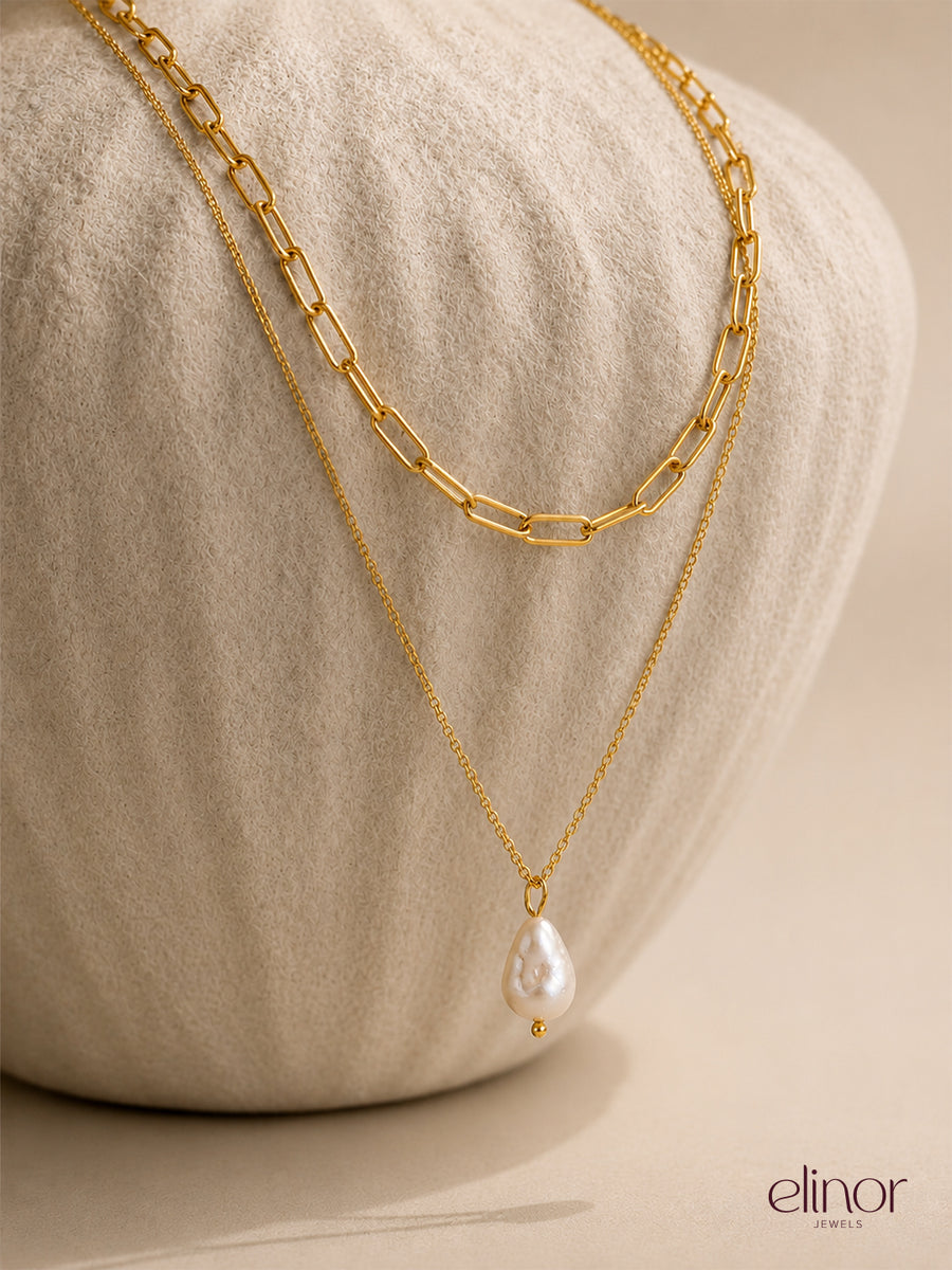 Capri Layered Necklace -  18K Gold Plated image 2