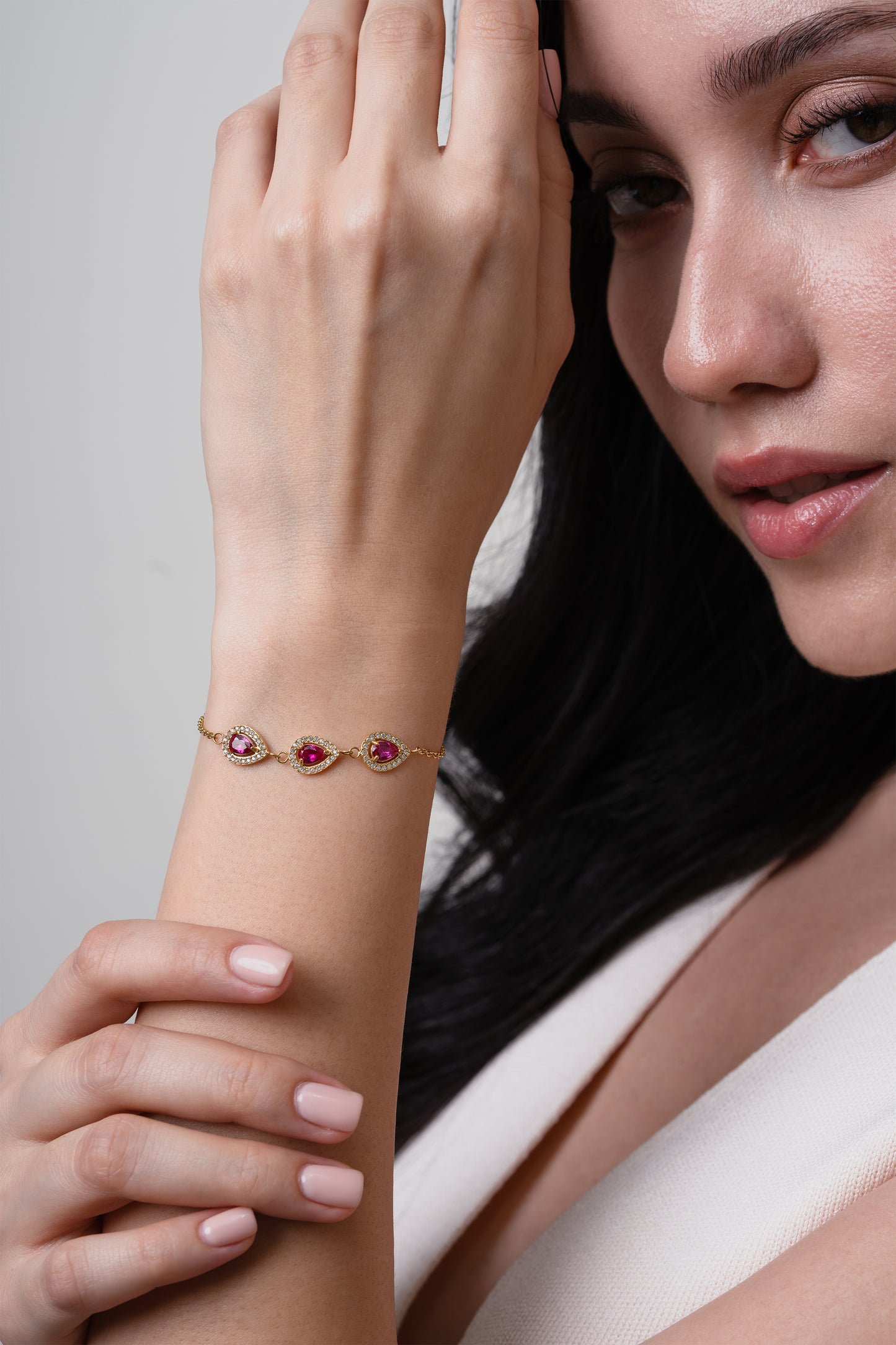 Pink Niara Bracelet - 18K Gold Plated
