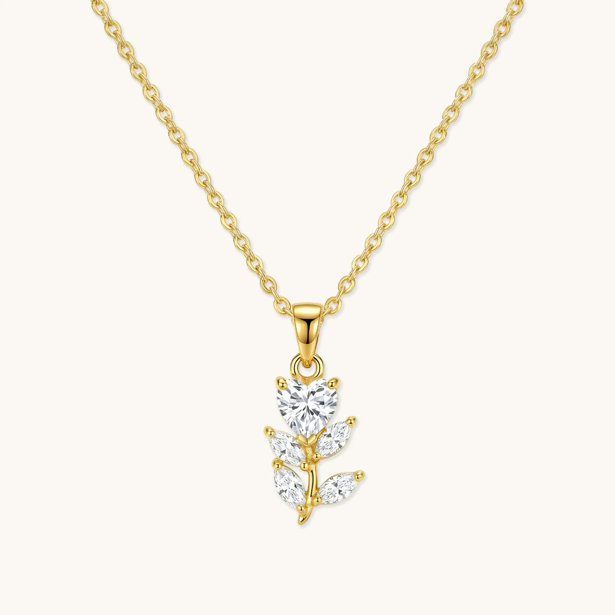 Petal Vine Necklace - 18k Gold Plated image 1