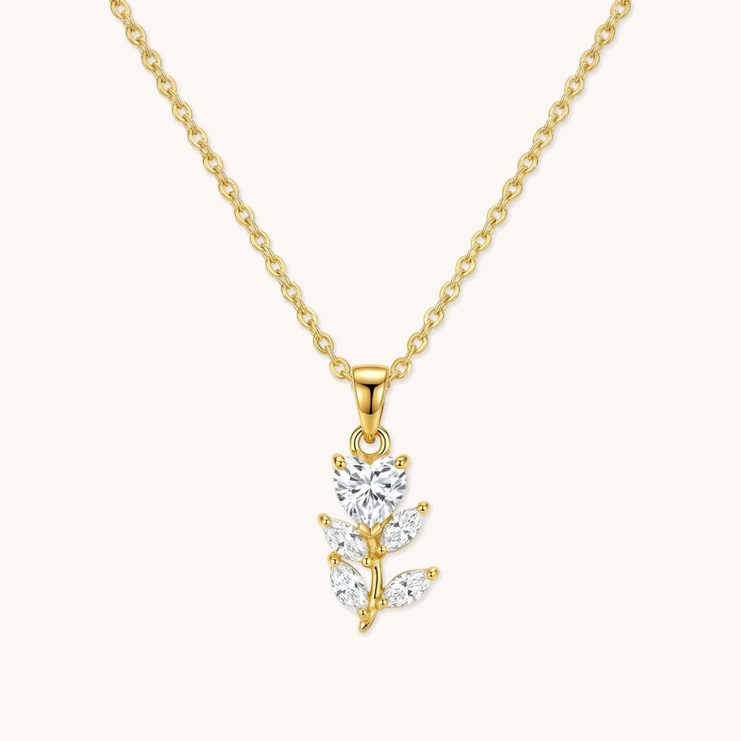Petal Vine Necklace - 18k Gold Plated