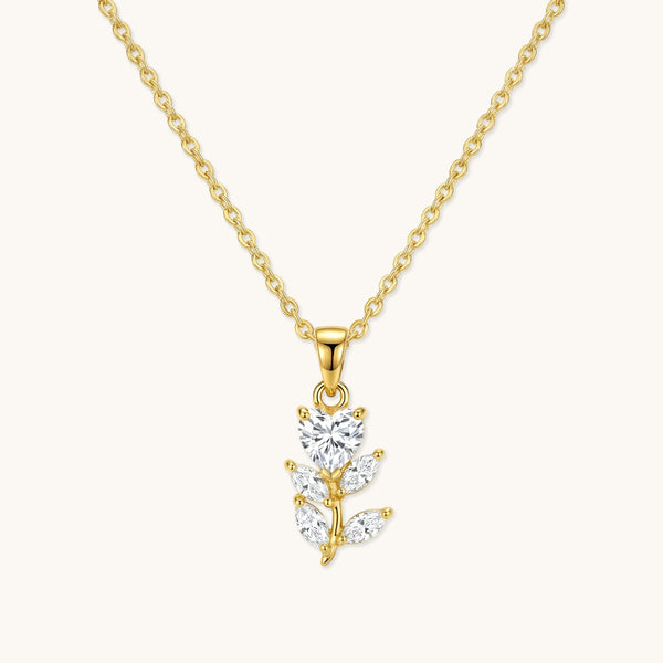Petal Vine Necklace - 18k Gold Plated