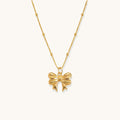 Bow Necklace - 18k Gold Plated