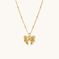 Bow Necklace - 18k Gold Plated
