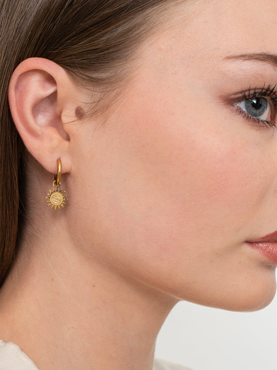 Solar Huggies - 18k Gold Plated image 7