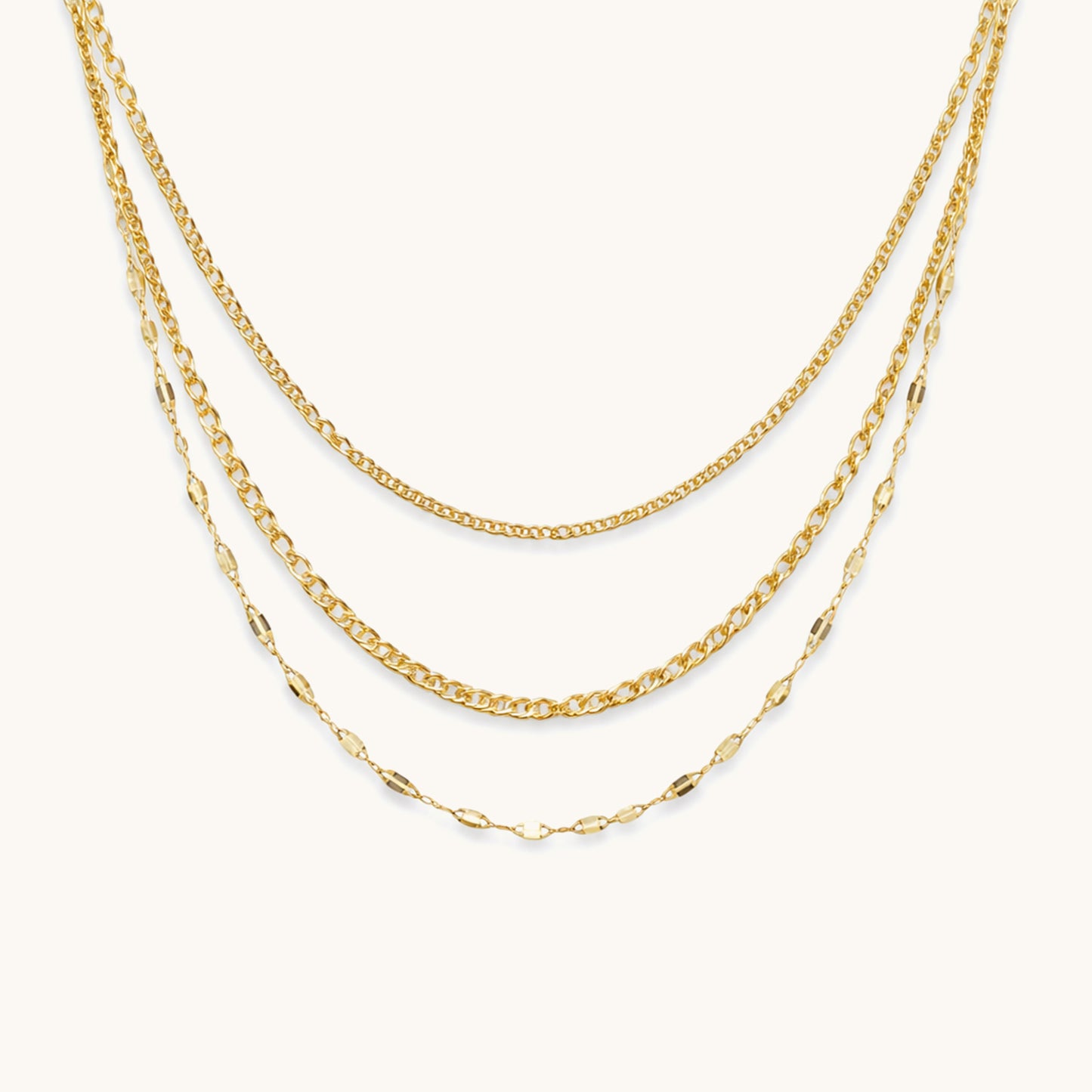 Tria Glow Necklace - 18K Gold Plated