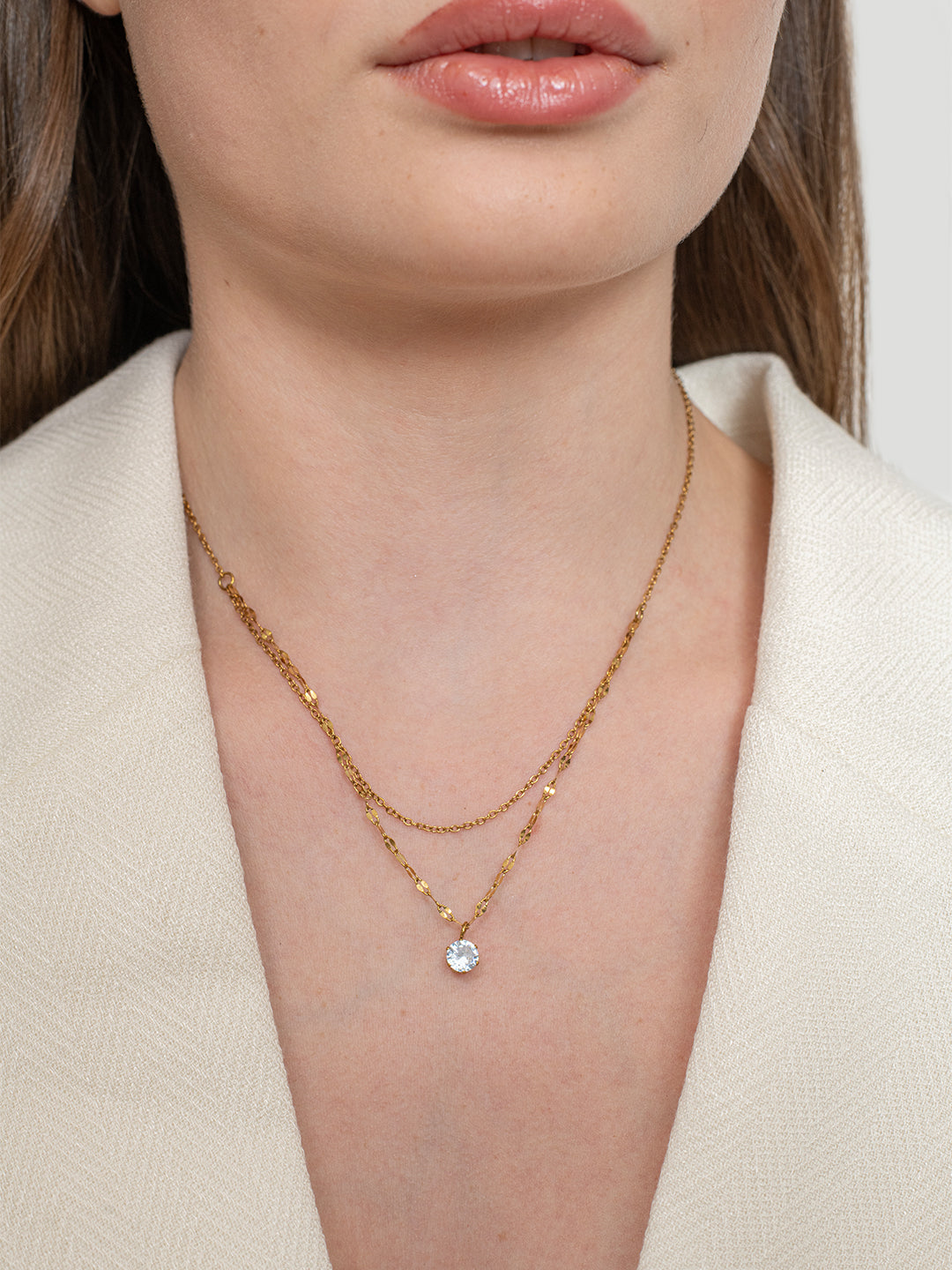 Dew Drop Necklace - 18k Gold Plated