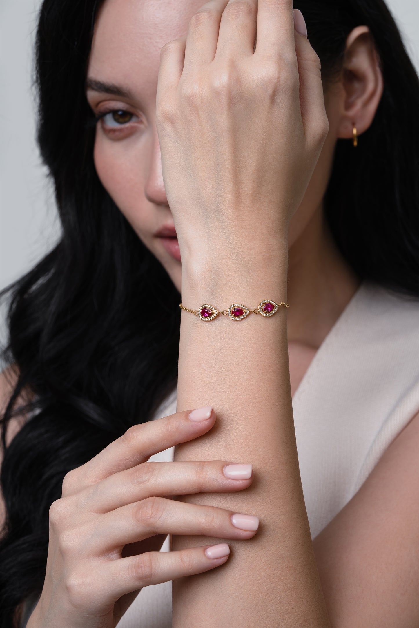 Pink Niara Bracelet - 18K Gold Plated