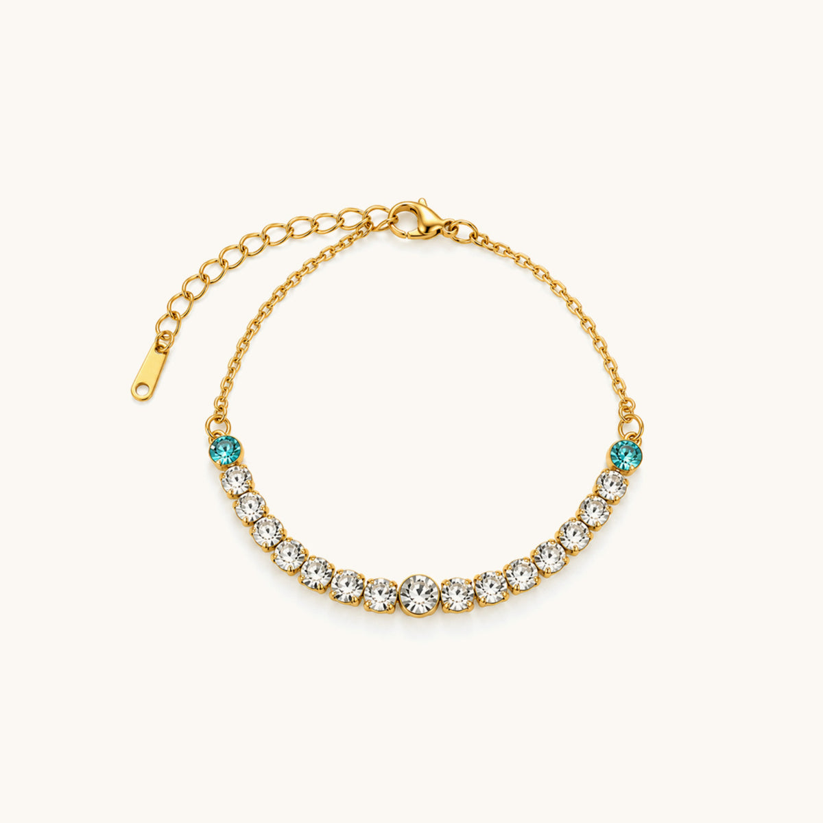Ocean Tennis Bracelet - 18K Gold Plated image 1