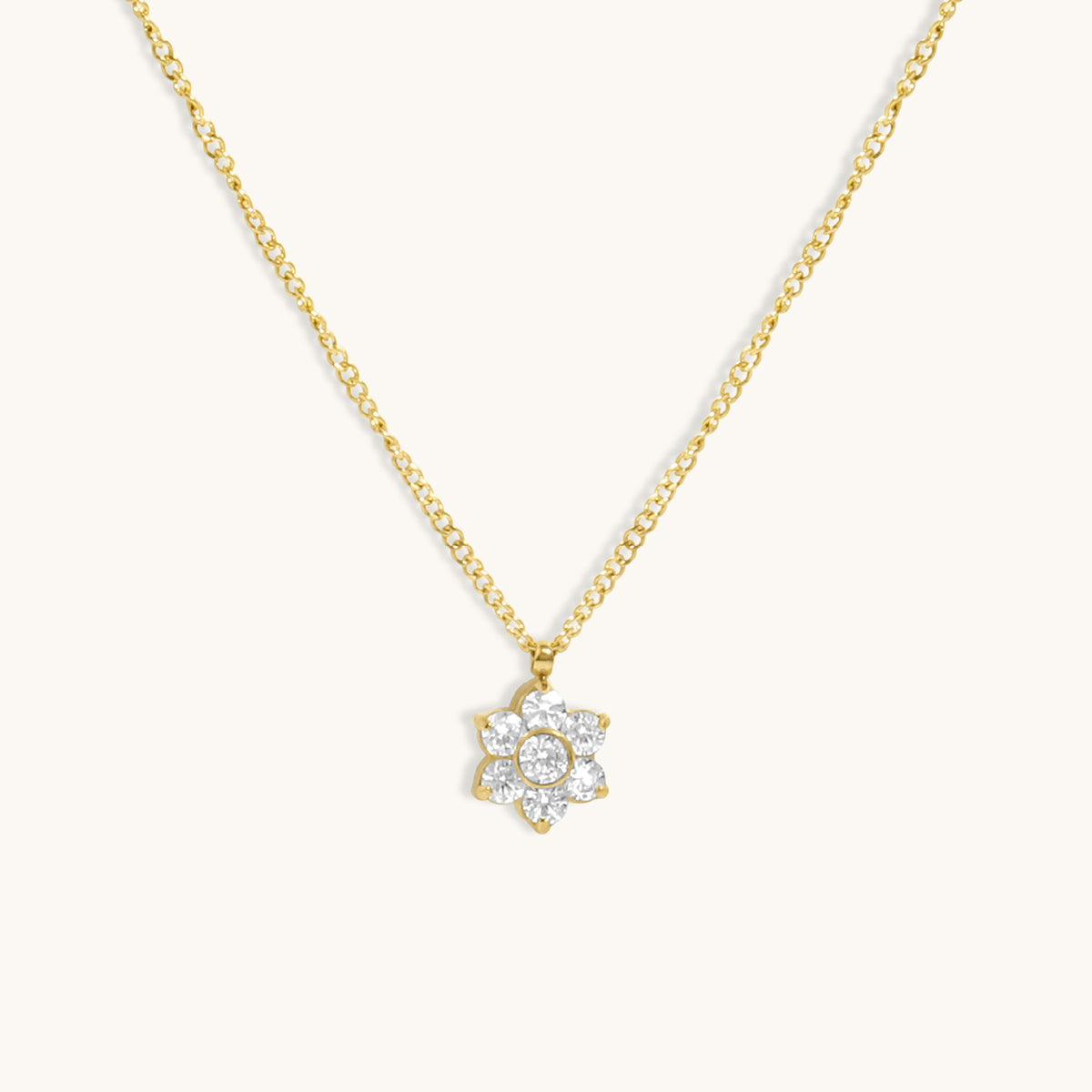 Flower Necklace - 18K Gold Plated image 1