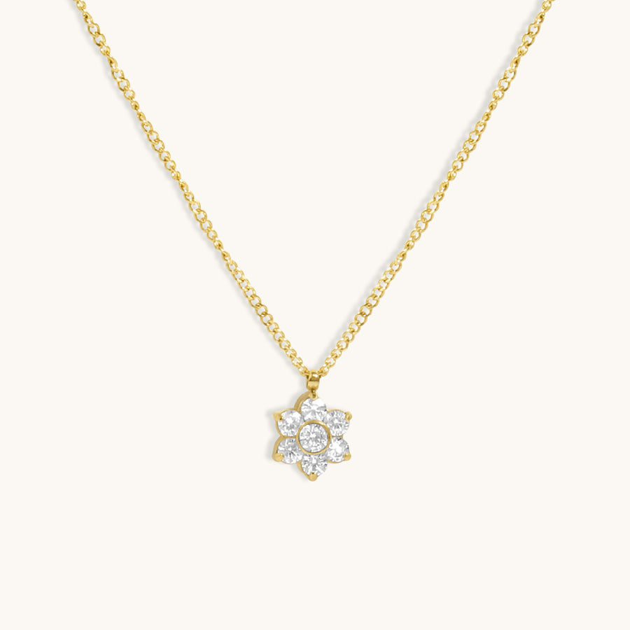 Flower Necklace - 18K Gold Plated image 1