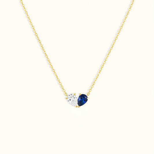 Serena Sapphire Necklace - 18K Gold Plated