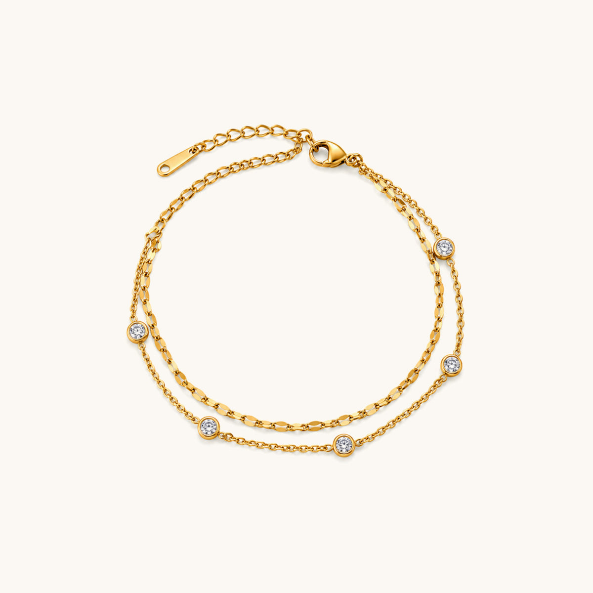 Danika Layered Bracelet - 18K Gold Plated