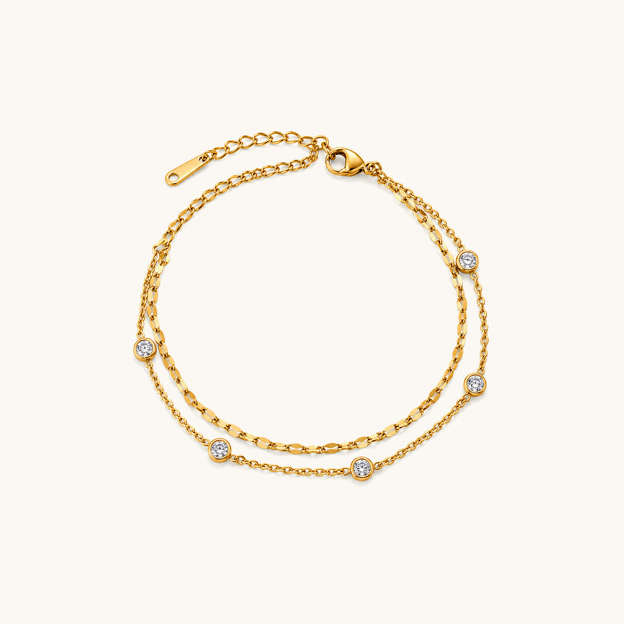 Danika Layered Bracelet - 18K Gold Plated image 1