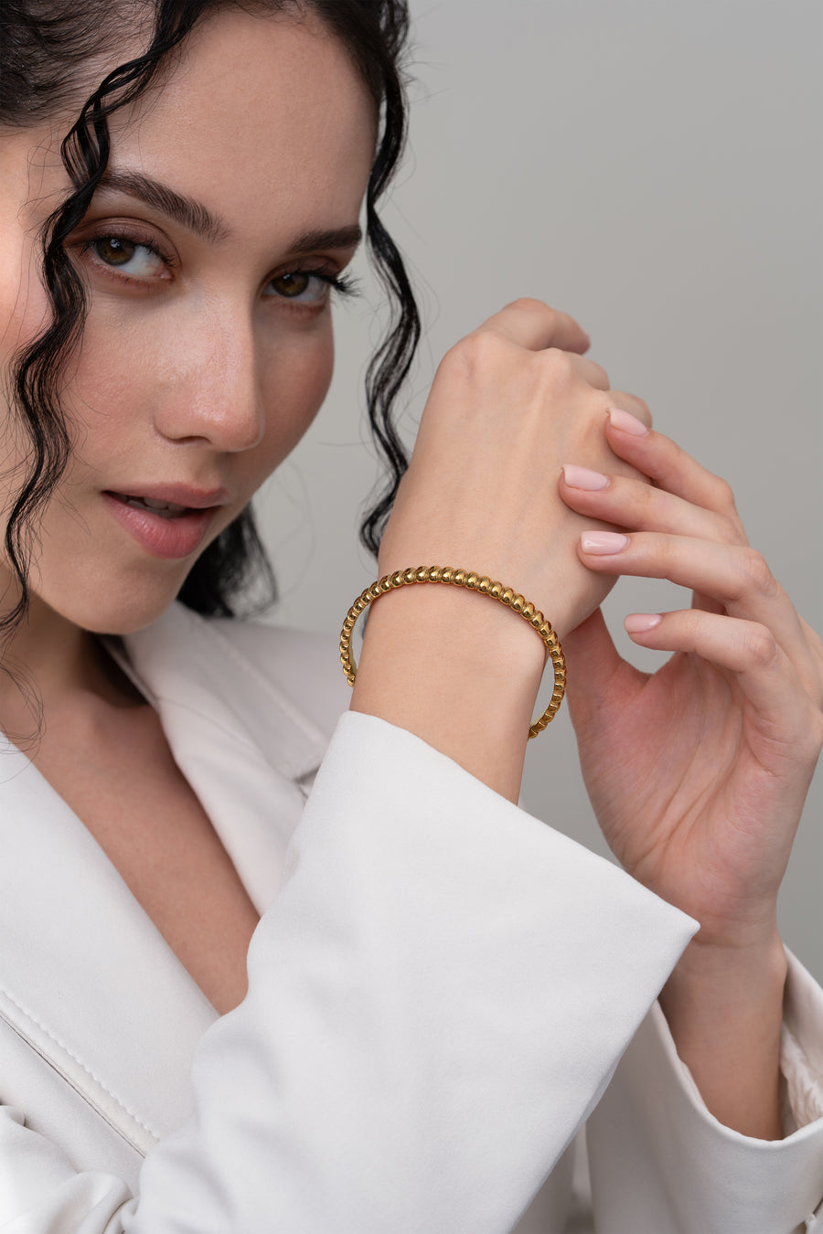 Timeless Gold Cuff -18K Gold Plated image 3