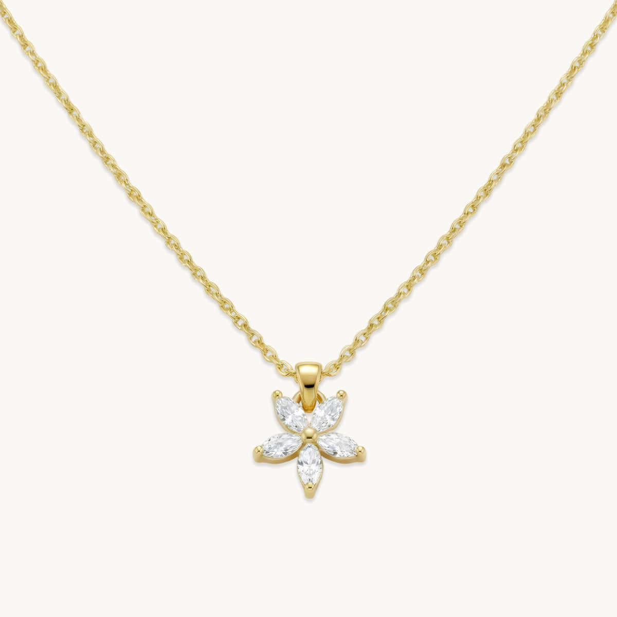 Gold Flower Necklace - 18k Gold Plated image 2