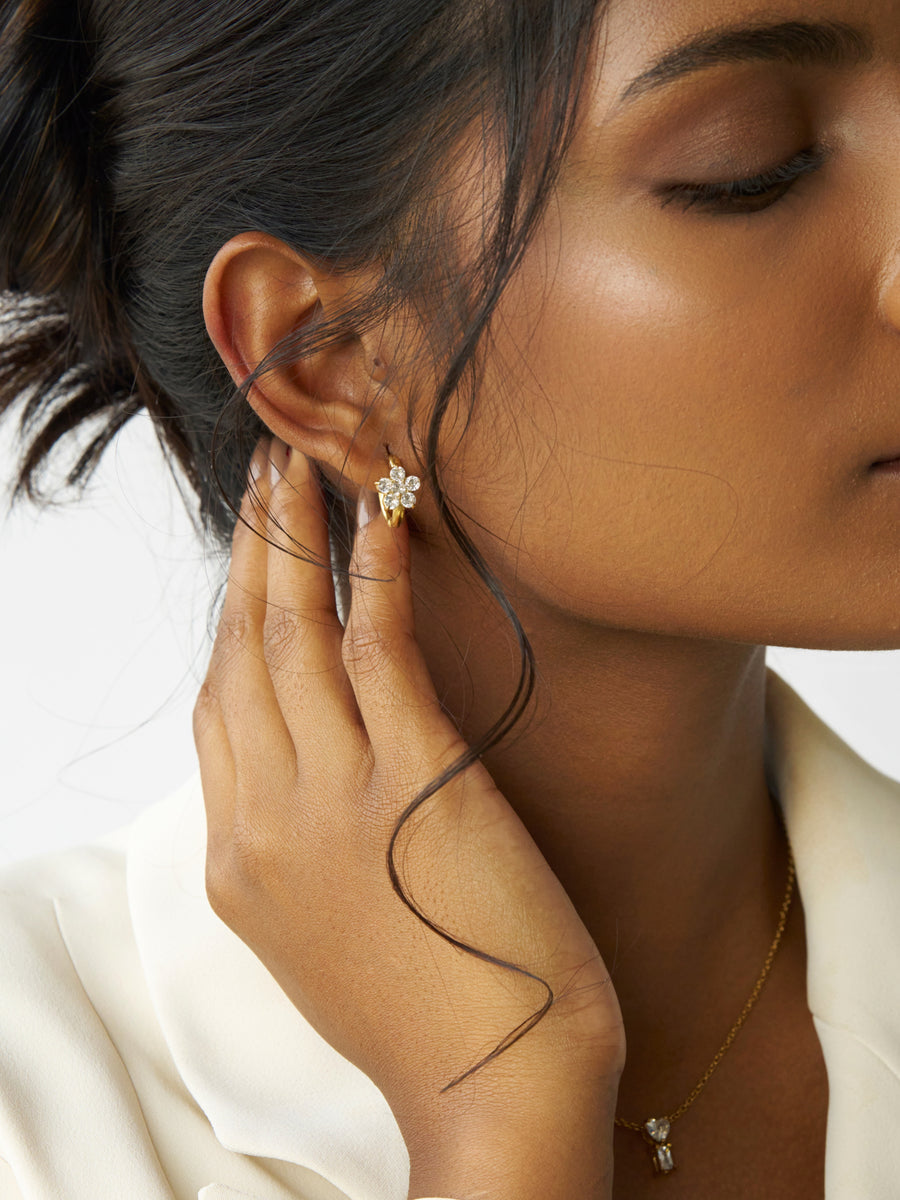 Flower Huggies - 18K Gold Plated image 2