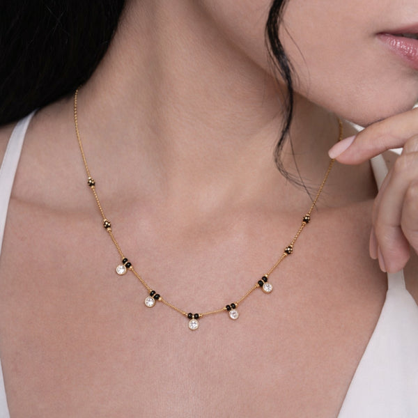 Saaj Drop Mangalsutra - 18K Gold Plated