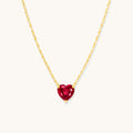 Love Ruby Necklace - 18k Gold Plated