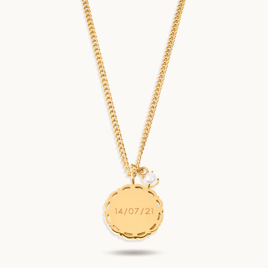 Vintage Circle Necklace - 18K Gold Plated