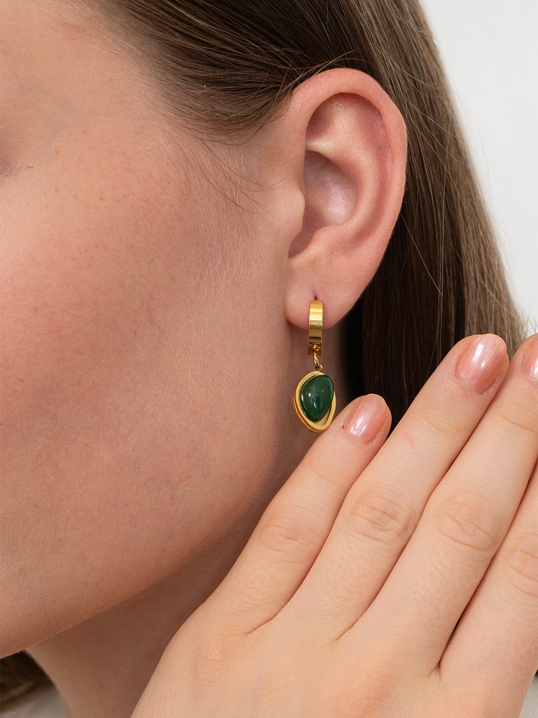 Panna drop earrings – 18K Gold Plated image 4