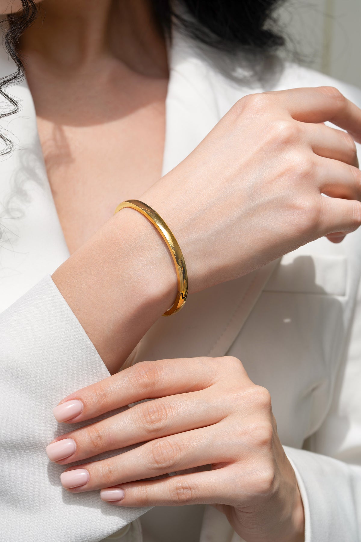Kai 5mm Bangle - 18K Gold Plated image 2