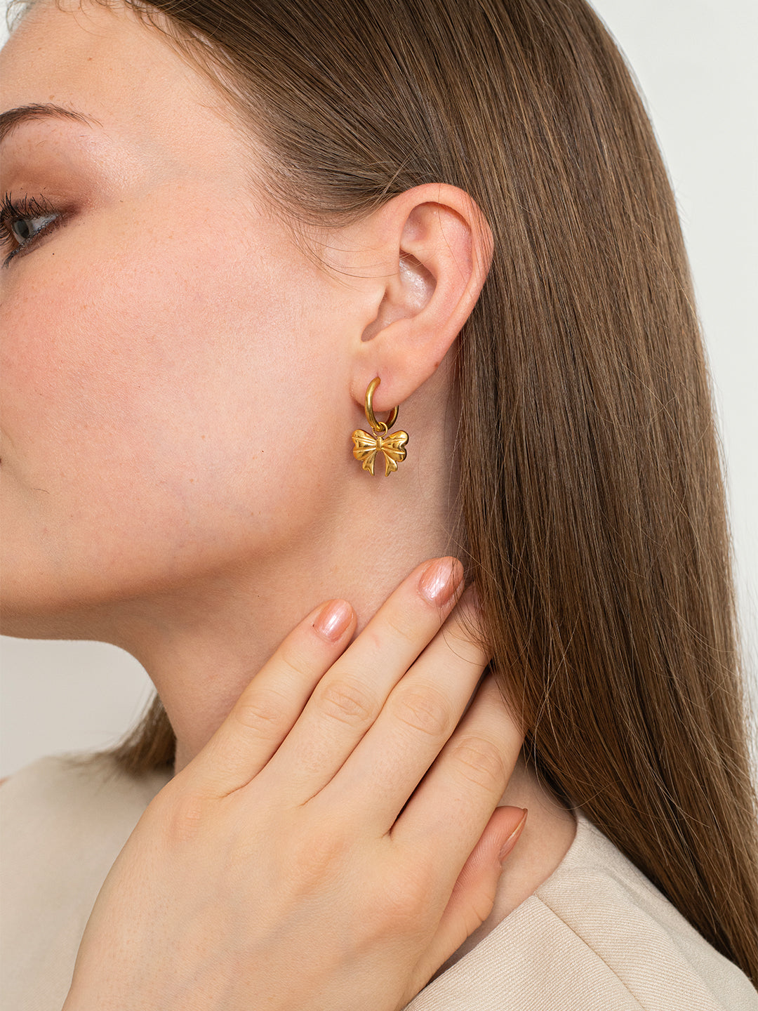 Bow Huggies - 18k Gold Plated image 4