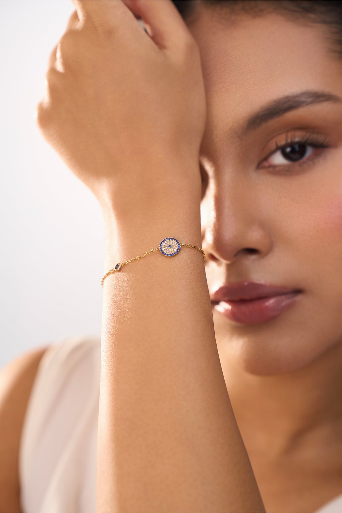 Nazar Evil Eye Bracelet - 18k Gold Plated image 1