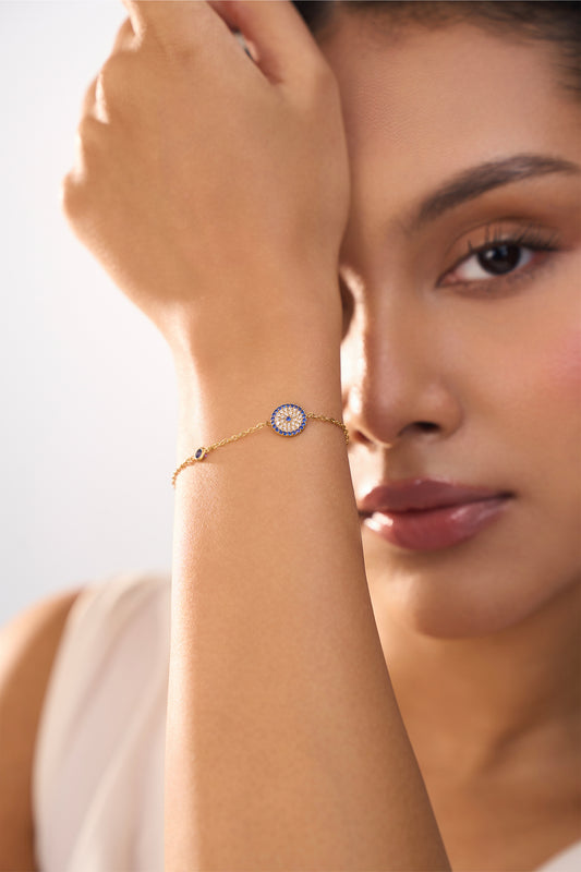 Nazar Evil Eye Bracelet - 18k Gold Plated