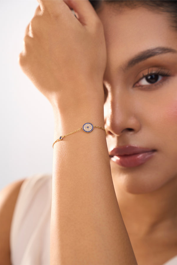 Nazar Evil Eye Bracelet - 18k Gold Plated