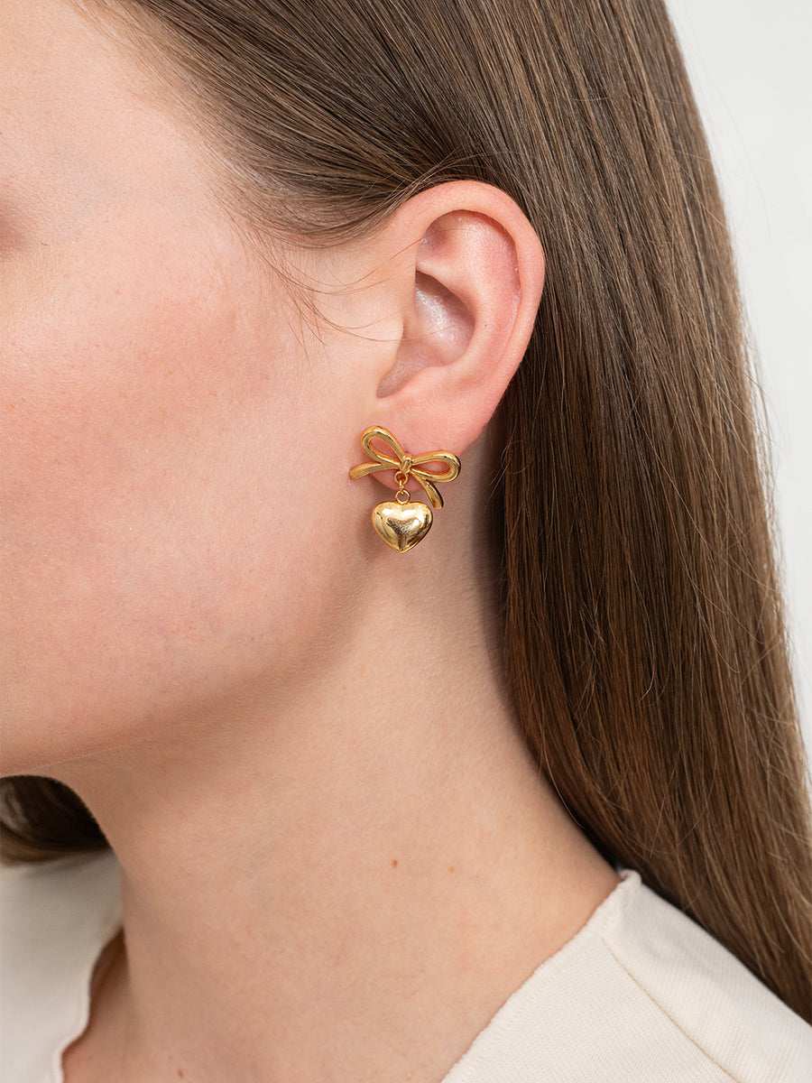 Sweet Knot Earrings - 18k Gold Plated image 2