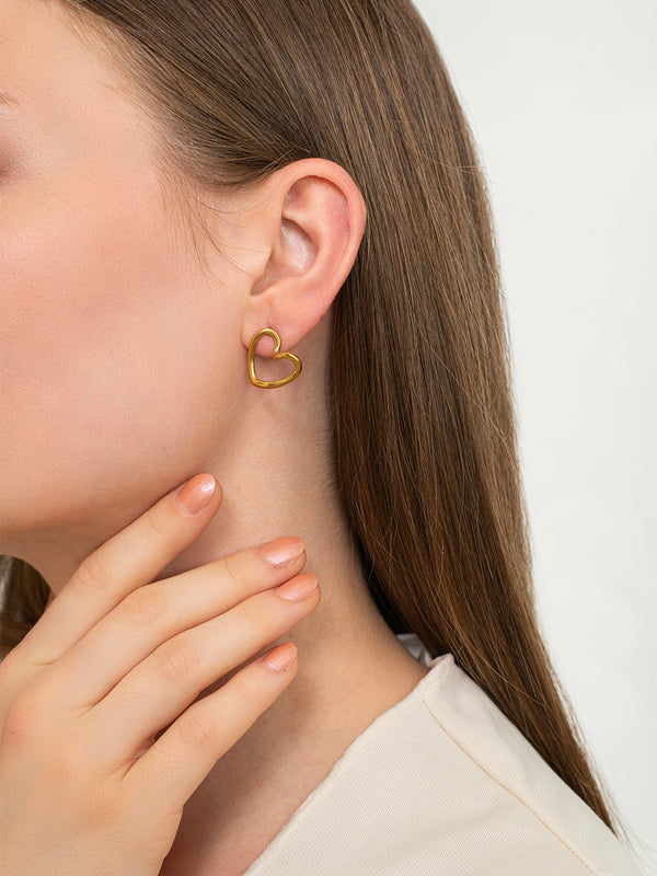 Love Loop Studs - 18K Gold Plated