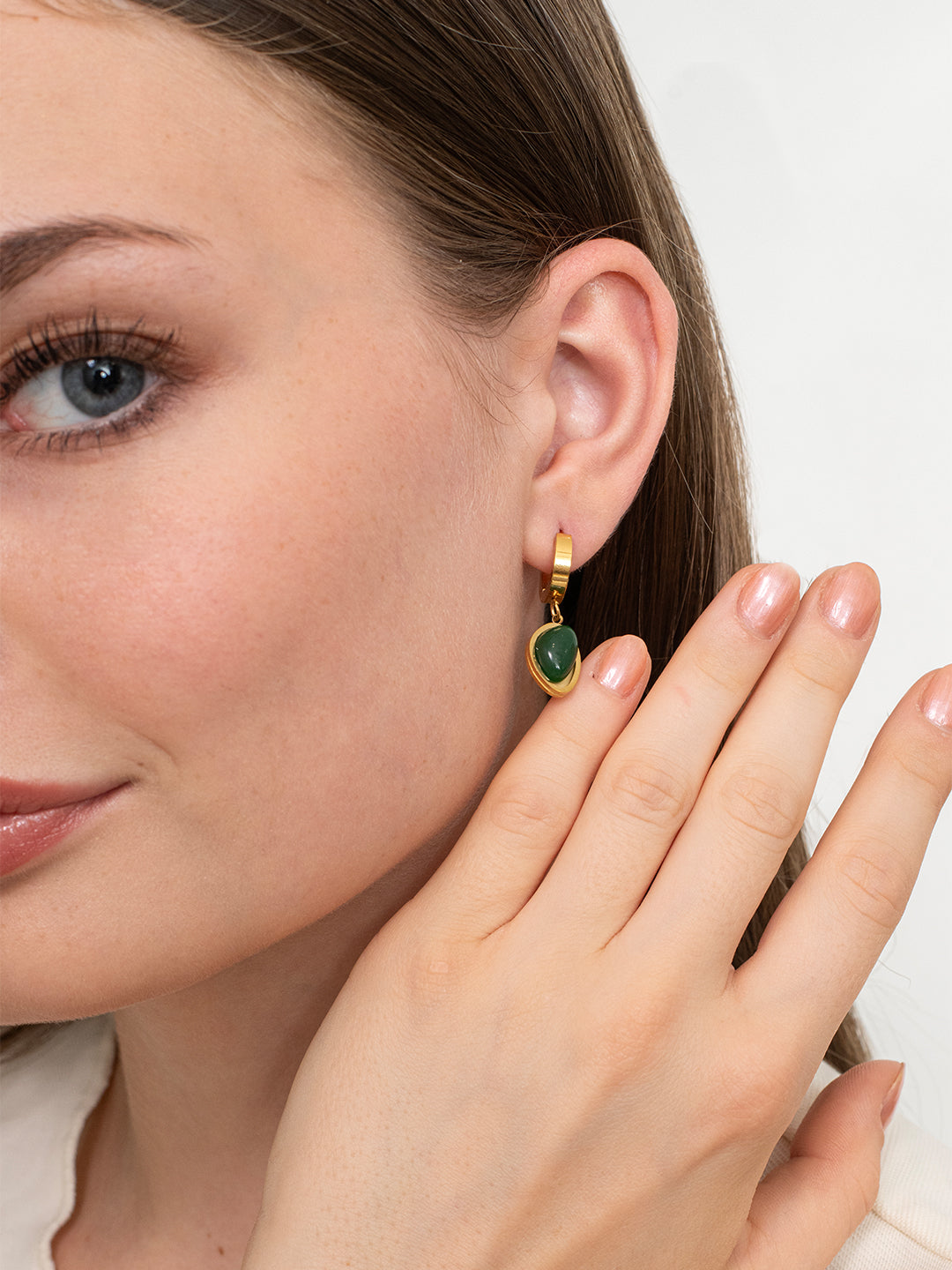 Panna drop earrings – 18K Gold Plated