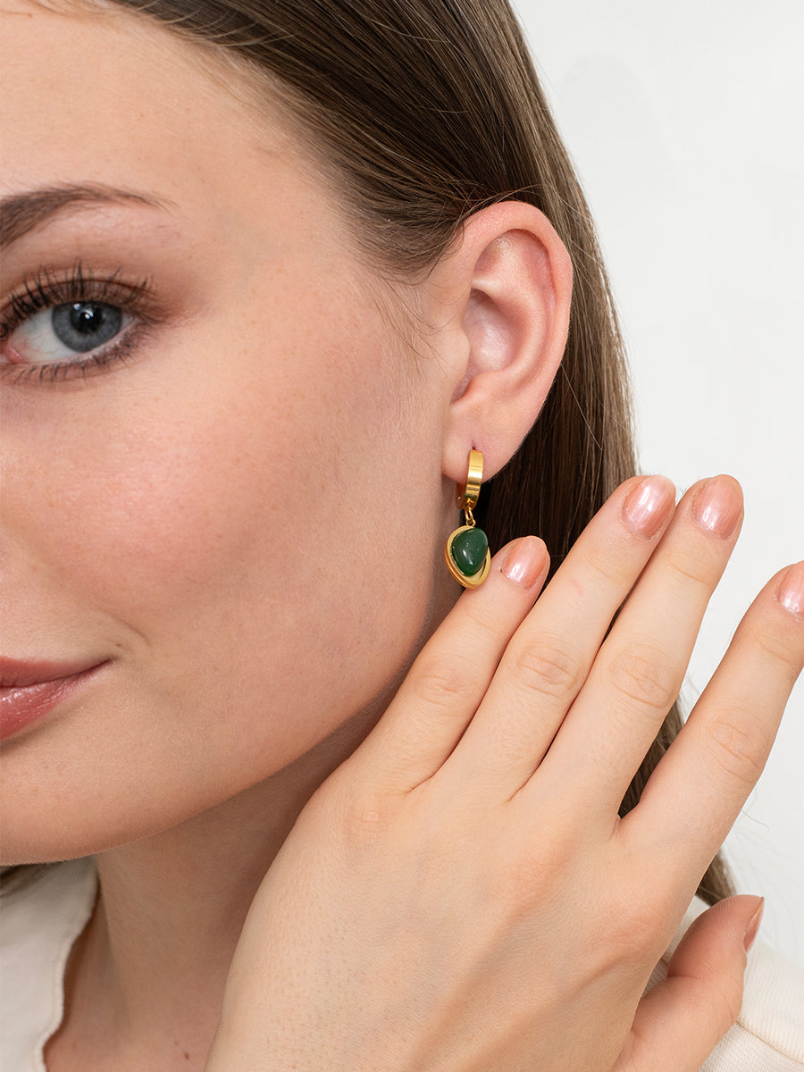 Panna drop earrings – 18K Gold Plated image 2