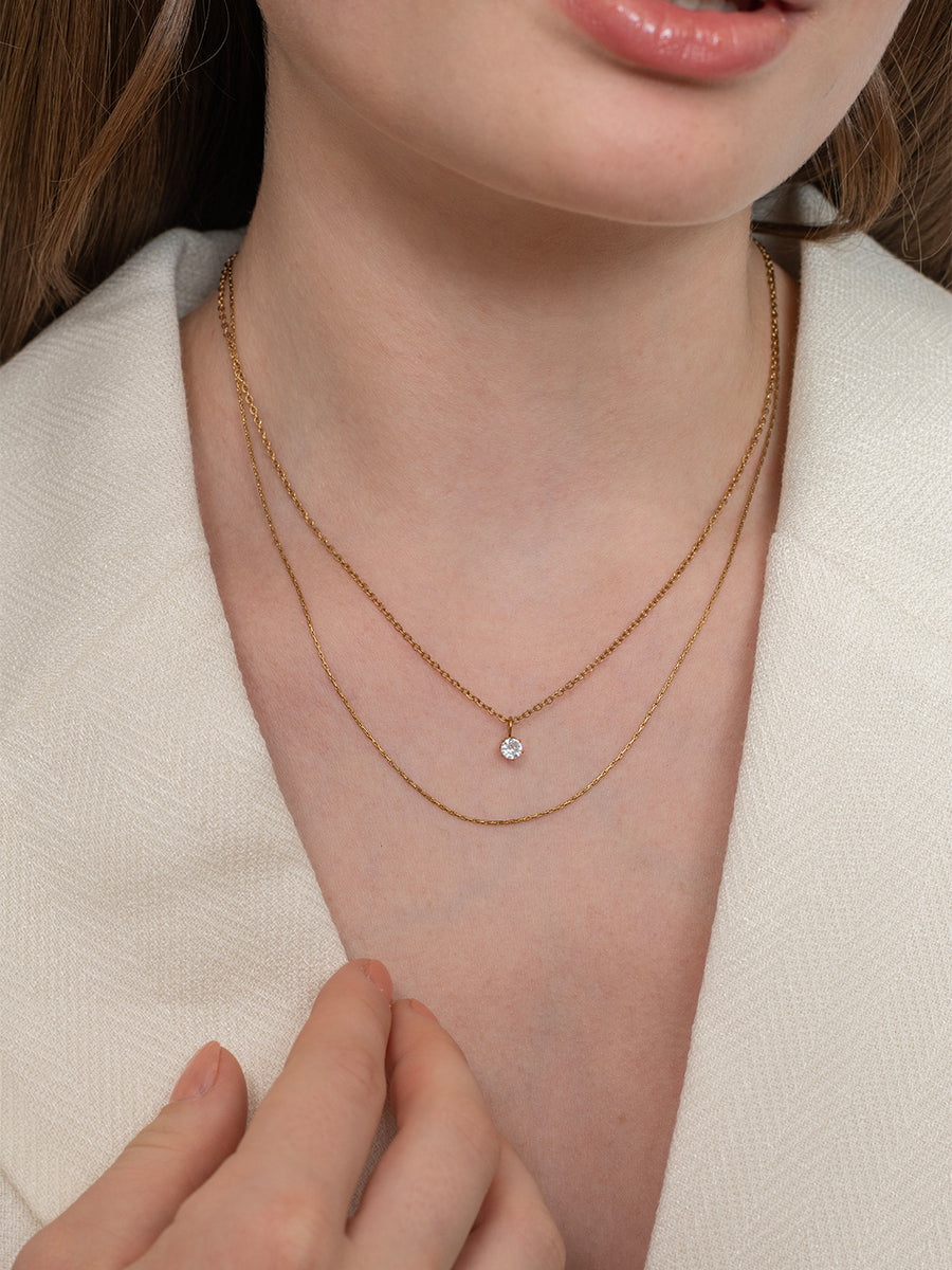 Twin Flow Necklace - 18k Gold Plated image 2