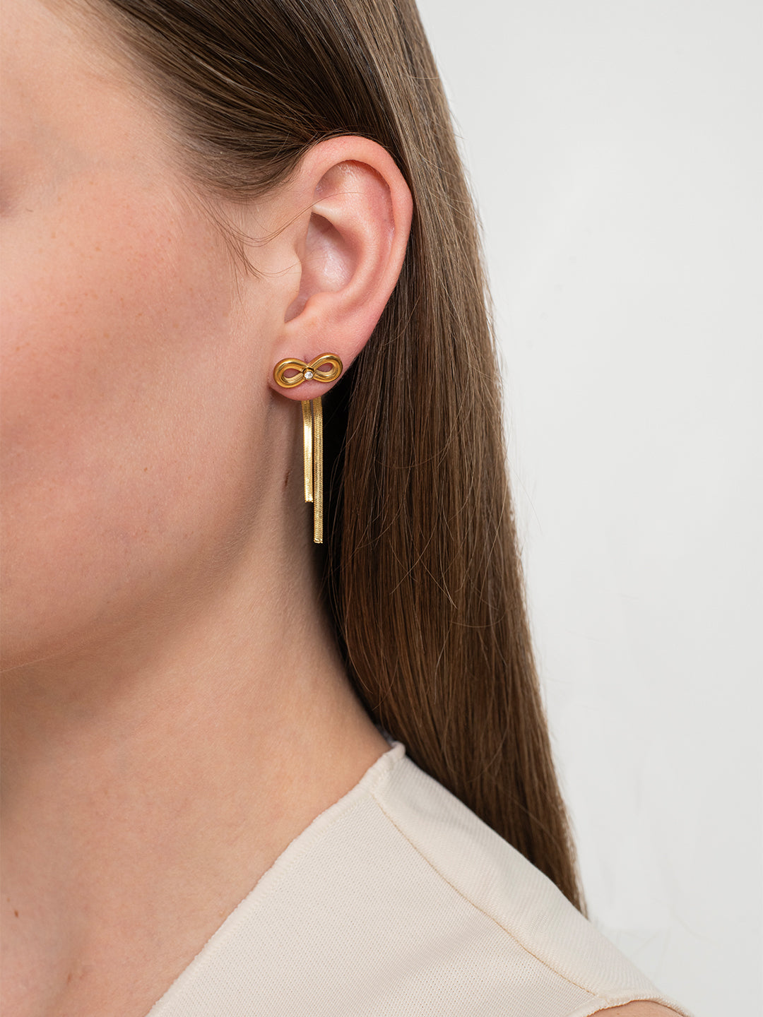 Bowdrop Earrings – 18K Gold Plated image 3