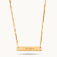 Bar Necklace - 18K Gold Plated
