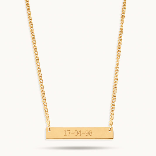Bar Necklace - 18K Gold Plated