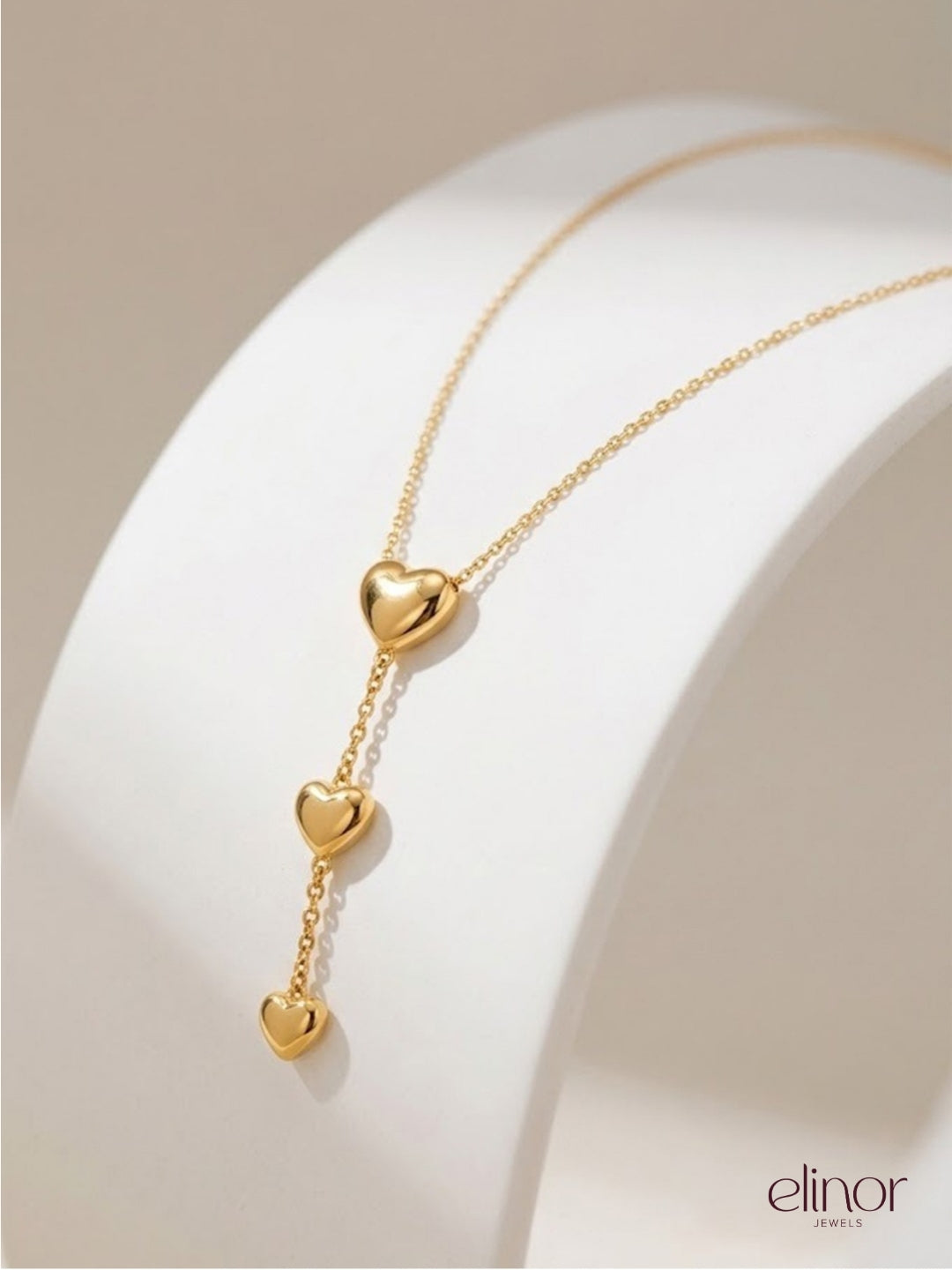 Triple Love Necklace - 18k Gold Plated