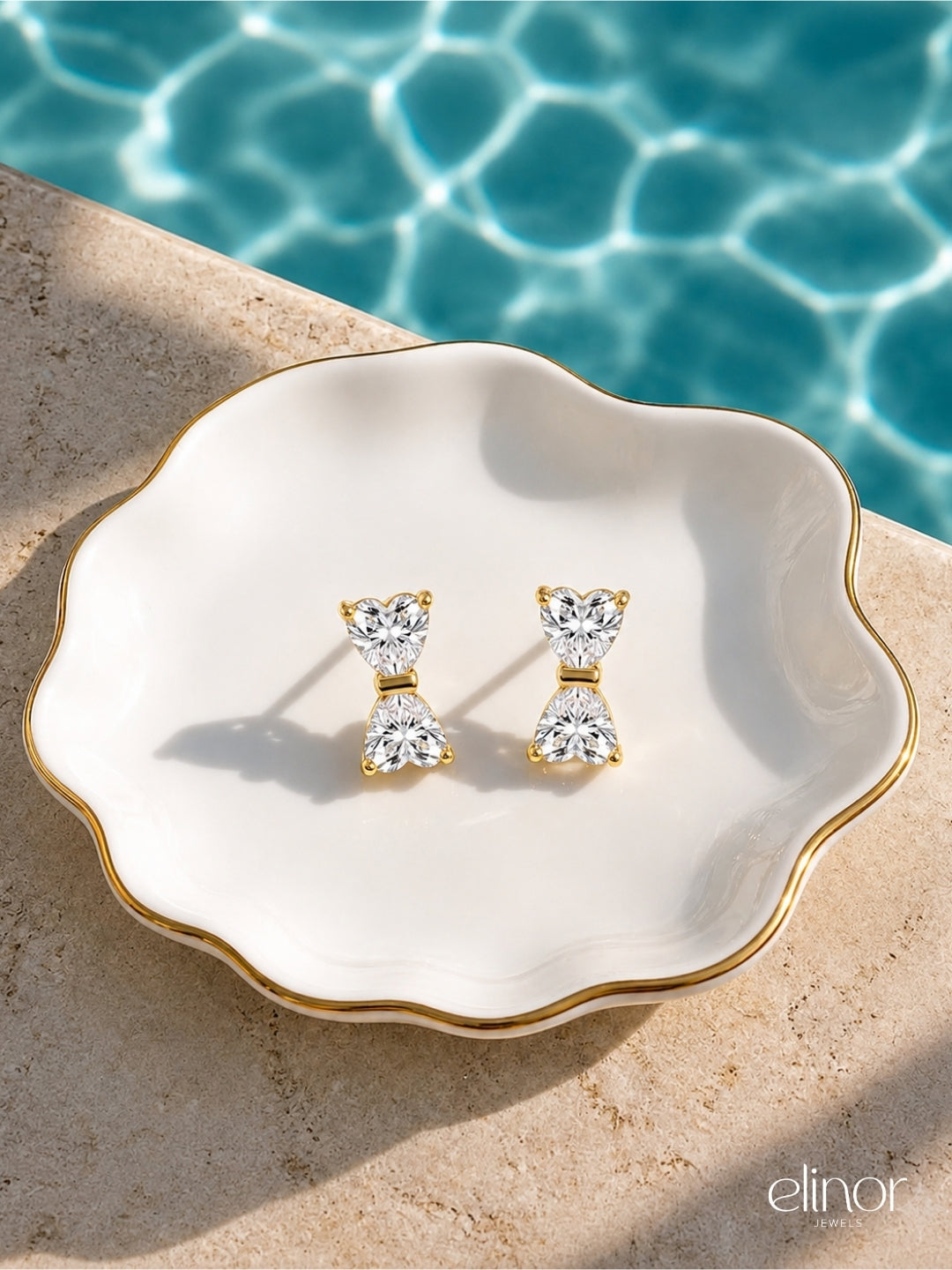 Beau Sparkle Studs - 18k Gold Plated image 5