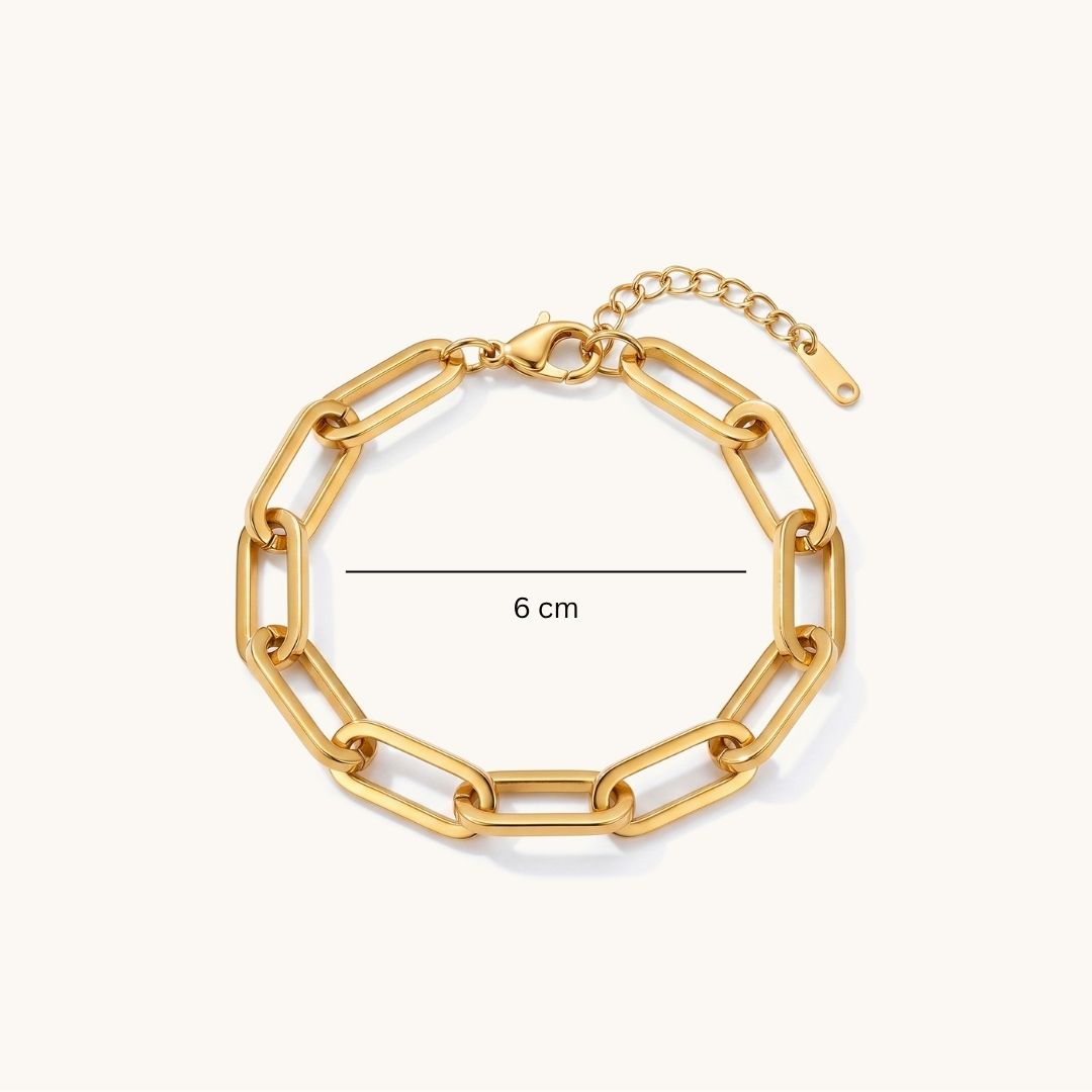 Bold link bracelet - 18k Gold Plated image 6