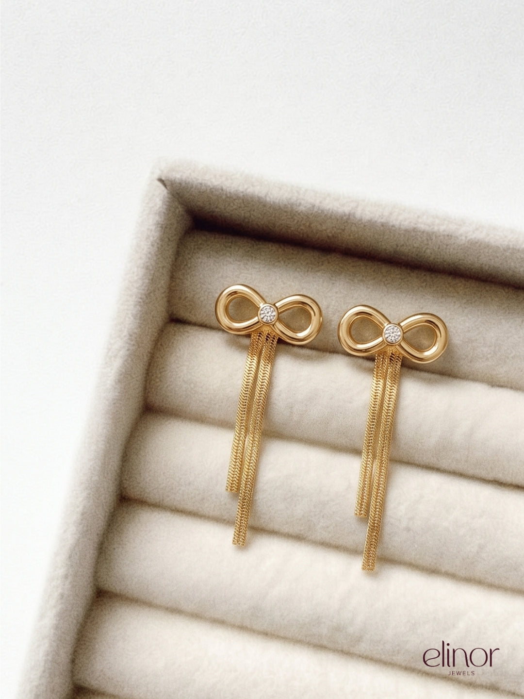 Bowdrop Earrings – 18K Gold Plated image 5