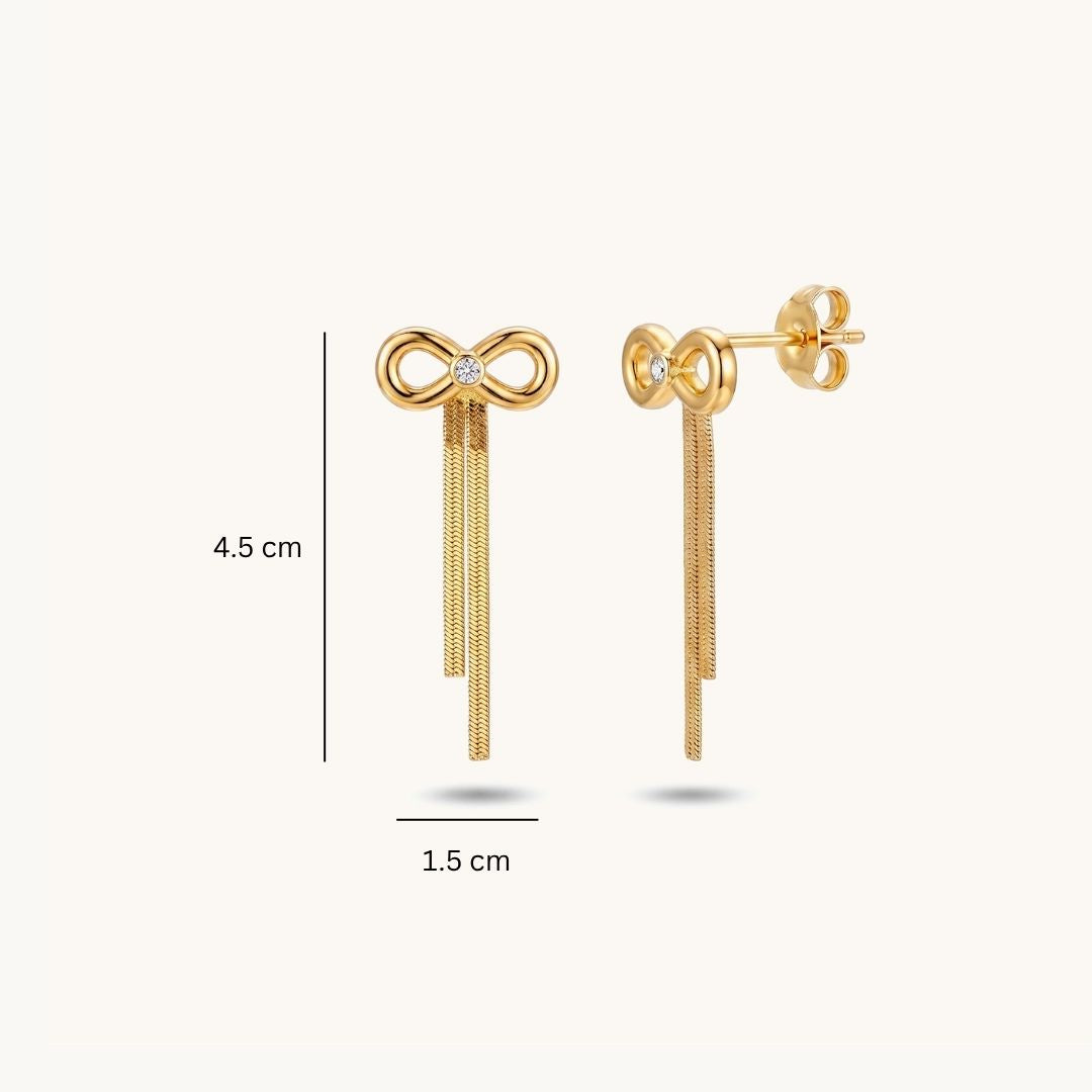 Bowdrop Earrings – 18K Gold Plated