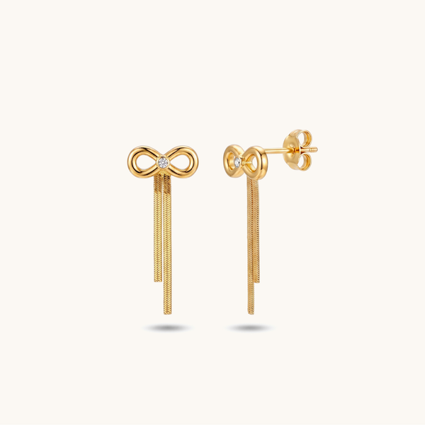 Bowdrop Earrings – 18K Gold Plated