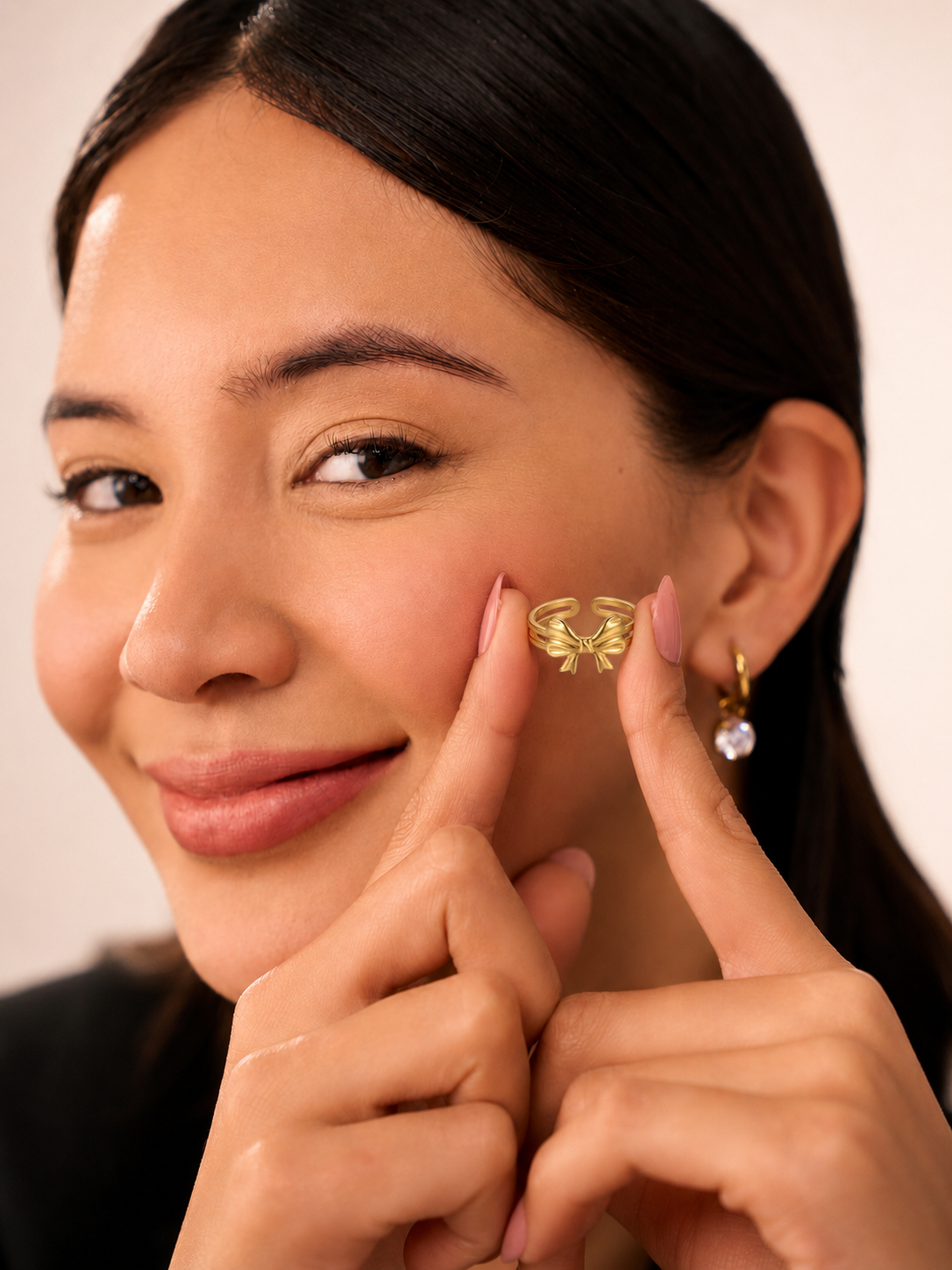 Bunny Bow Ring - 18K Gold Plated image 2