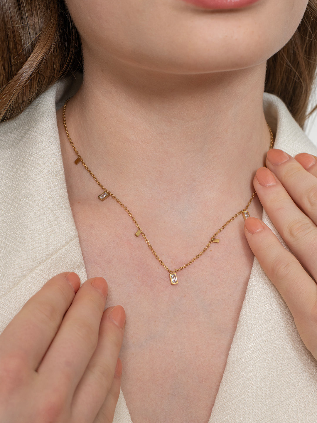 Deco Glaze Necklace - 18k Gold Plated image 3