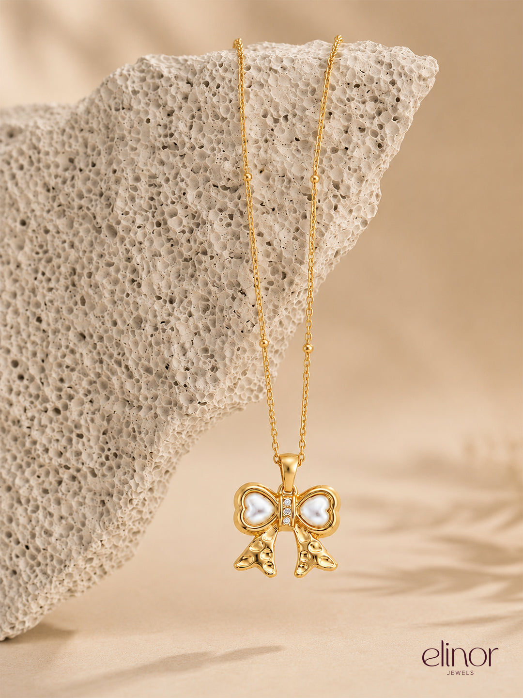 Bow Blossom Necklace - 18K Gold Plated image 2